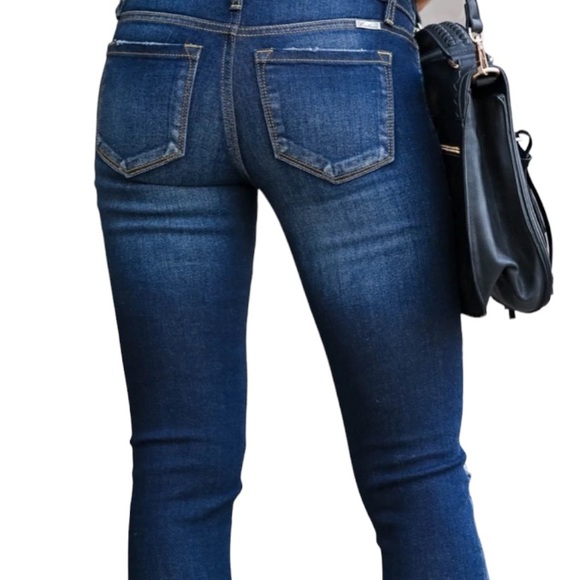 KAN CAN➕Deconstructed Mid Rise Stretch Jeans - Picture 4 of 6